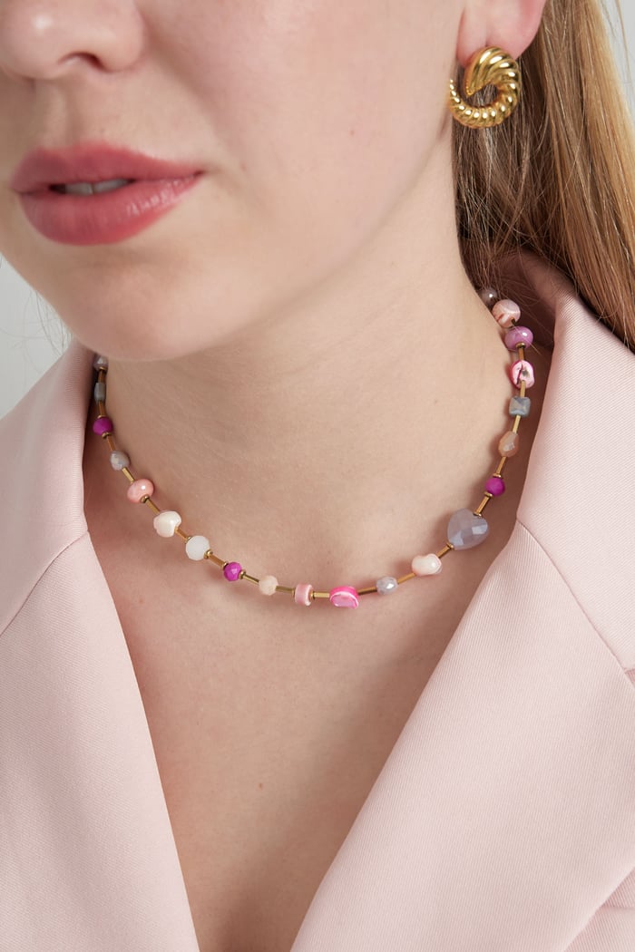 Necklace pastel wonderland - pink Gold color Picture2